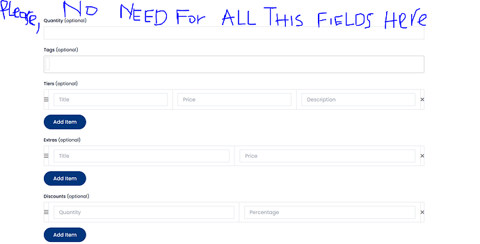 fields not needed for us