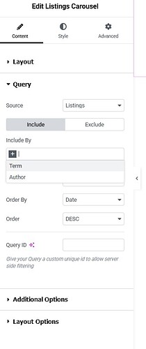 listing carousel