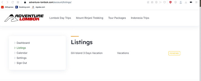 Listing Dashboard