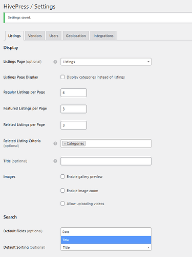 HivePress Search Setting