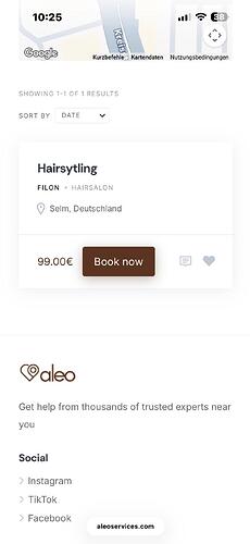 Mobile phone listing