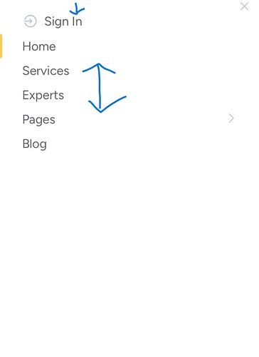 mobile menu