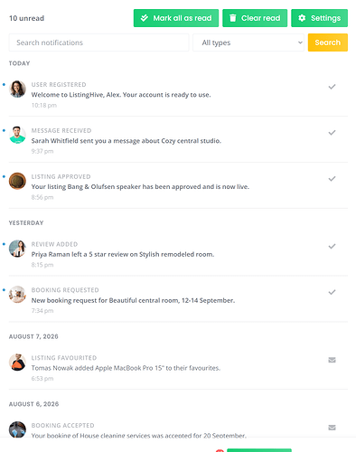 E-notifications-page