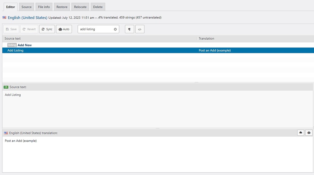 Change default text in add listing button general hivepress community