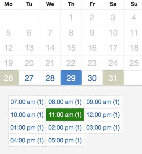 Time slots