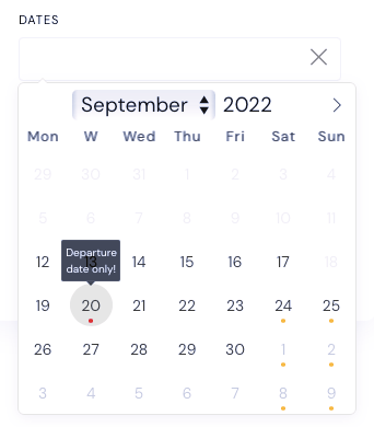 Bug Report: one day date picker 1
