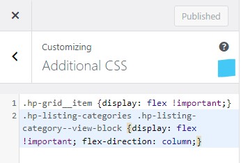 Additional CSS code entry location